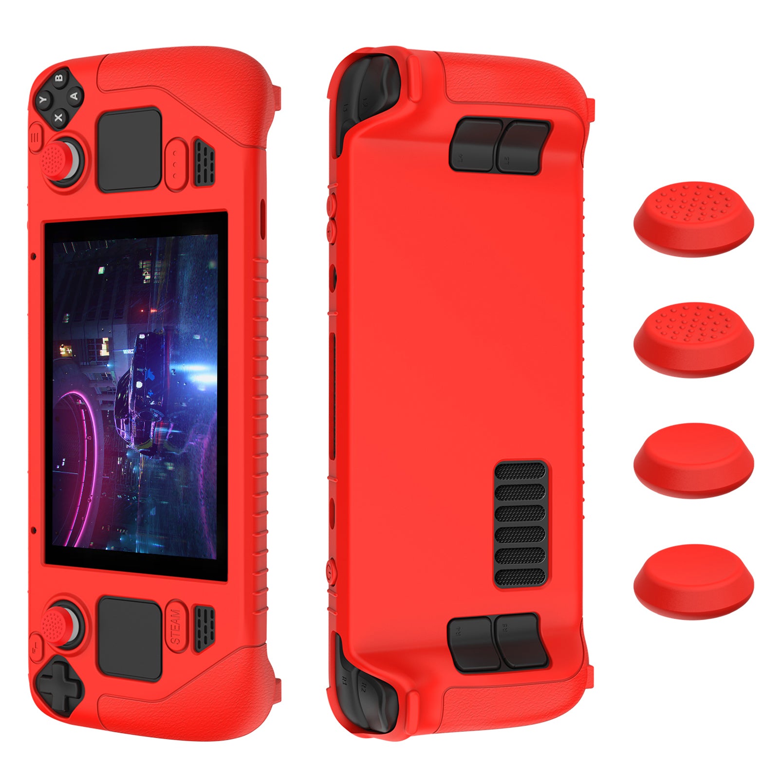 SD001 Silicone Case for Steam Deck Game Console Ergonomic Grip Protective Case Anti-Slip Cover SD001 Silicone Case for Steam Deck Game Console Ergonomic Grip Protective Case Anti-Slip Cover